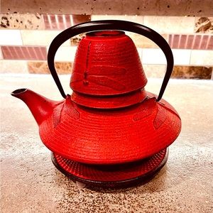 Dragonfly Cast iron teapot set